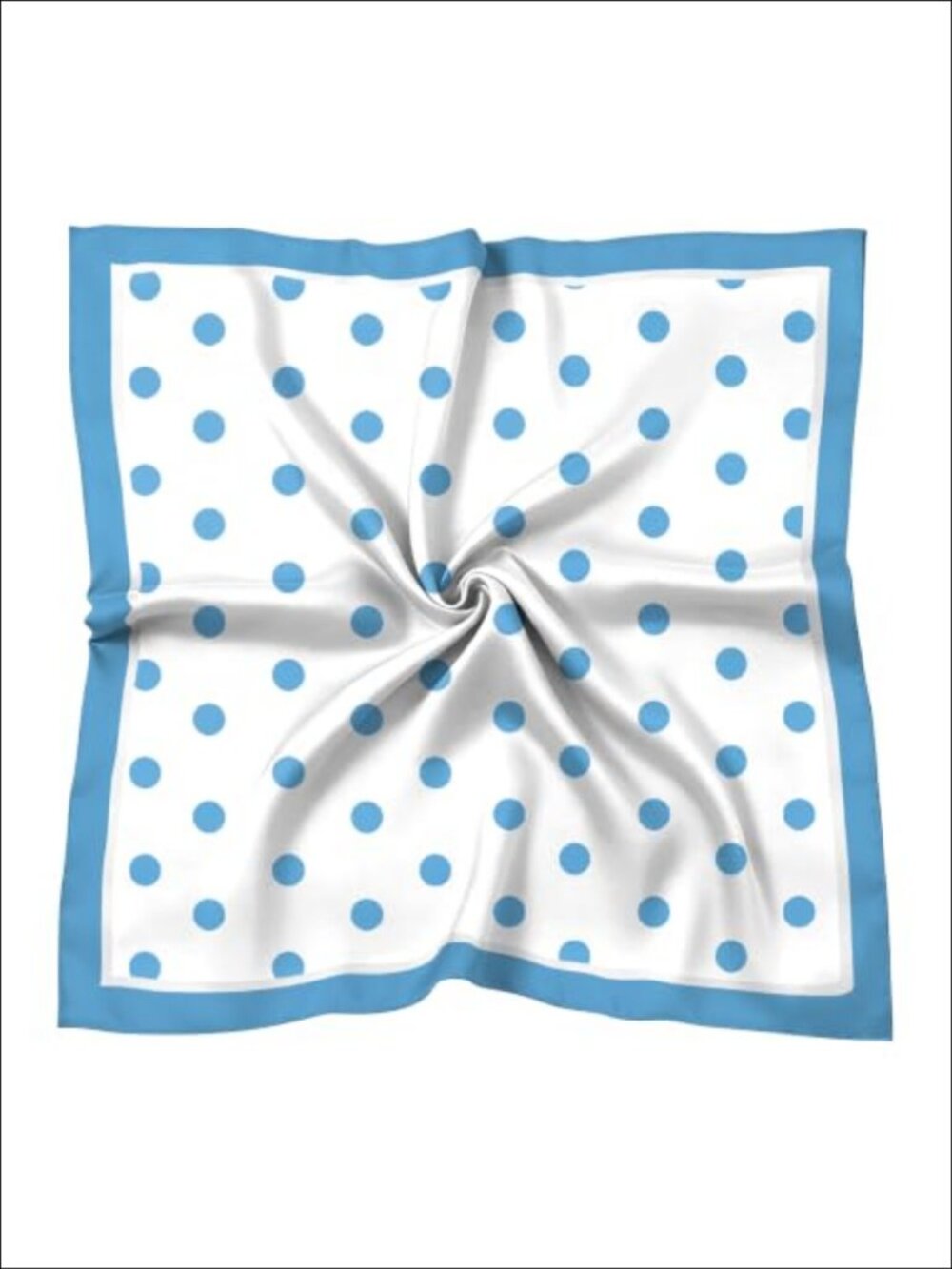 Silk Feeling Satin Square Scarf 27.5in Polka Dot Headscarf Bandana Hair Wrap
